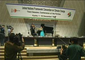 Members of the UNITED WORLD PHILHARMONIC in Kyoto 1997 at the UN-CONVENTION ON CLIMATE CHANGE